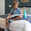 Actives Kids Glow In The Dark Water Bottle With Straw Lid N6