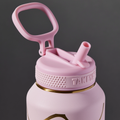 Kintsugi Water Bottle with Straw Lid O4