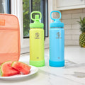 Actives Kids Glow In The Dark Water Bottle With Straw Lid N6
