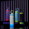 Glow In The Dark Sport Kids Water Bottle Confetti With Straw Lid D8