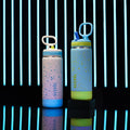 Glow In The Dark Sport Kids Water Bottle Confetti With Straw Lid D8