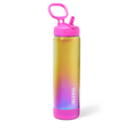 Aurora Water Bottle With Straw Lid O5