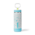 Glow In The Dark Sport Kids Water Bottle Confetti With Straw Lid D8