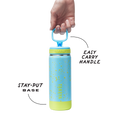 Glow In The Dark Sport Kids Water Bottle Confetti With Straw Lid D8