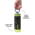 Glow In The Dark Sport Kids Water Bottle Confetti With Straw Lid D8