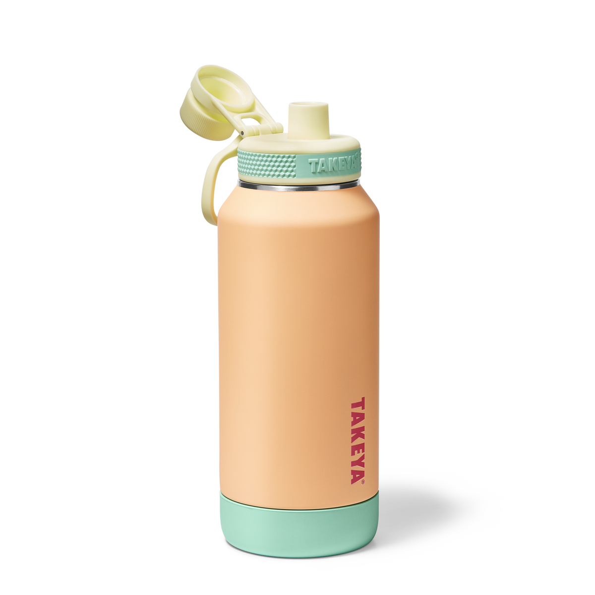 Sport Soft Touch Water Bottle With Spout Lid H0 — 32oz / Peach Jelly