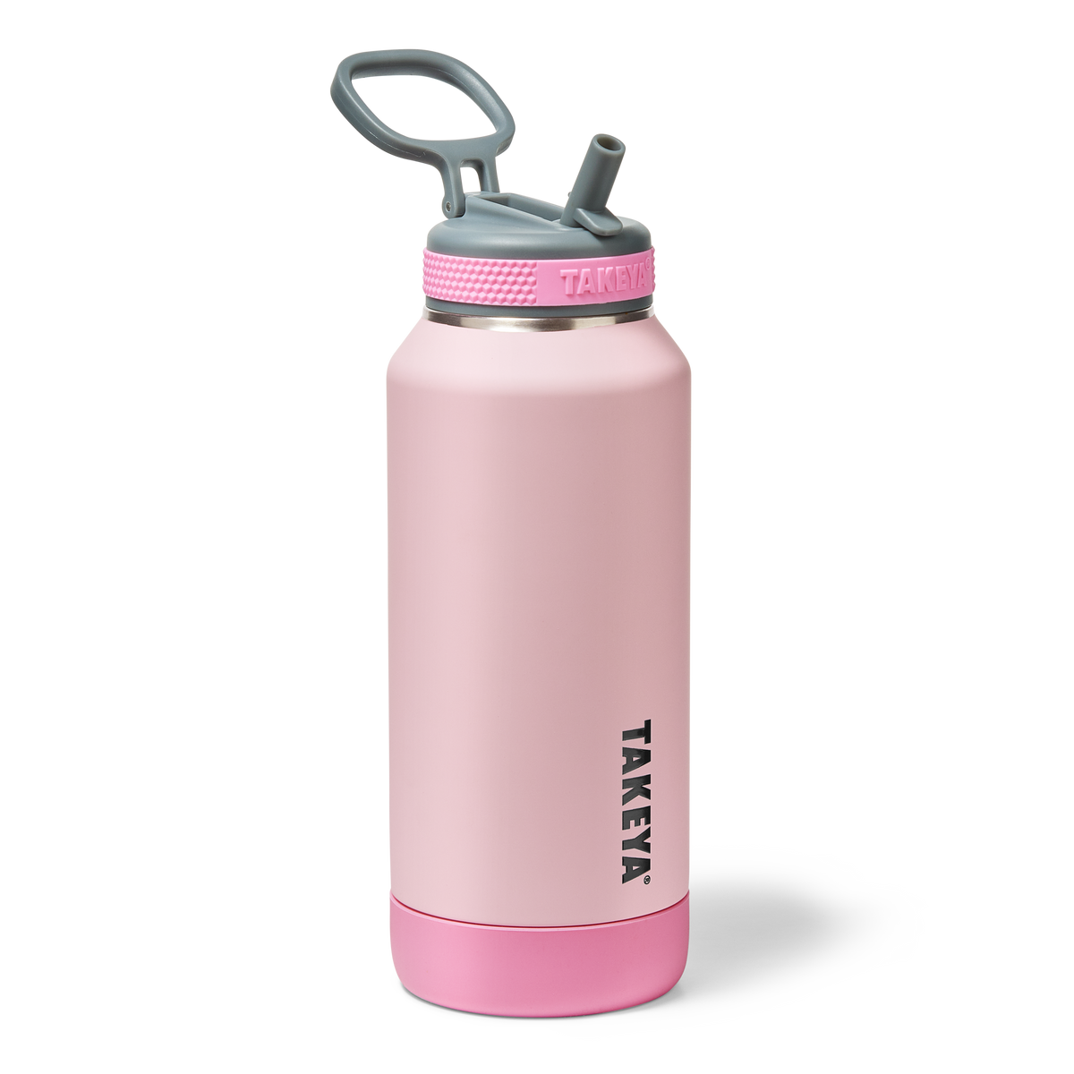 Sport Soft Touch Water Bottle With Straw Lid T0 — 32oz / Pink Jelly