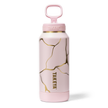 Kintsugi Water Bottle with Straw Lid O4